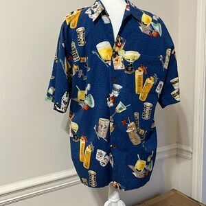 EUC ROBERT STOCK COCKTAIL BUTTON DOWN MENS SHIRT SIZE M